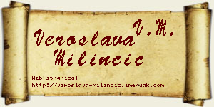 Veroslava Milinčić vizit kartica